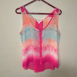 Candies shear crop top large